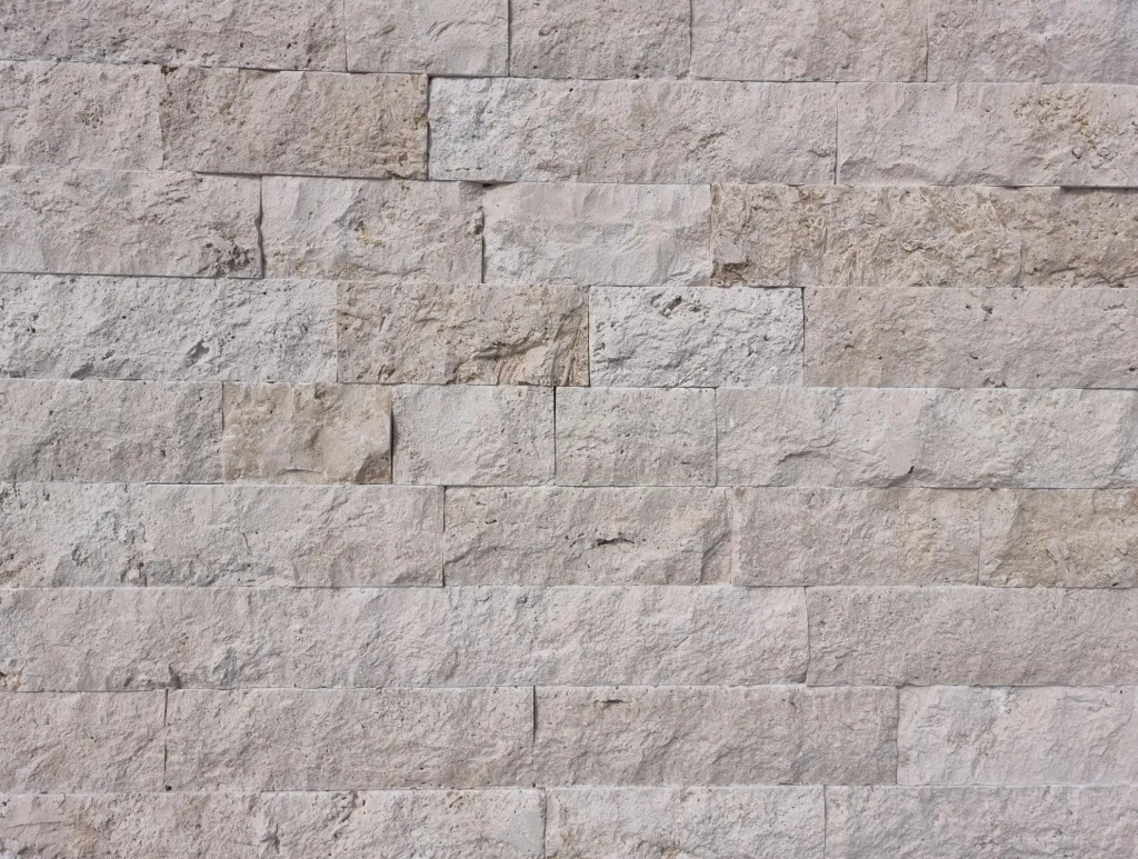 White travertine rock face 7L