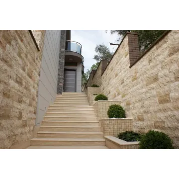 White travertine rock face 7L