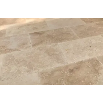 White travertine tiles